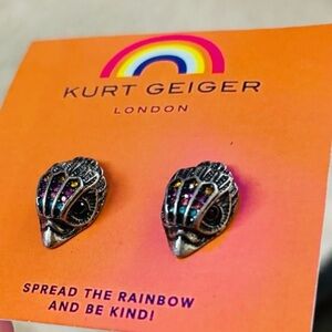 Kurt Geiger Silver and Multicolor Stud Earrings